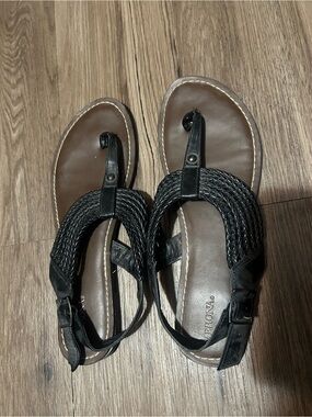 Merona Black Braided Sandals